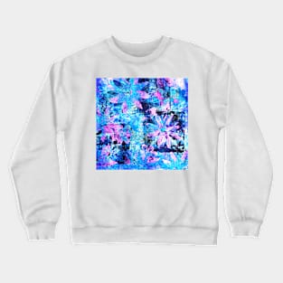 Flower in Black Square 11- Digitally Altered Print Crewneck Sweatshirt